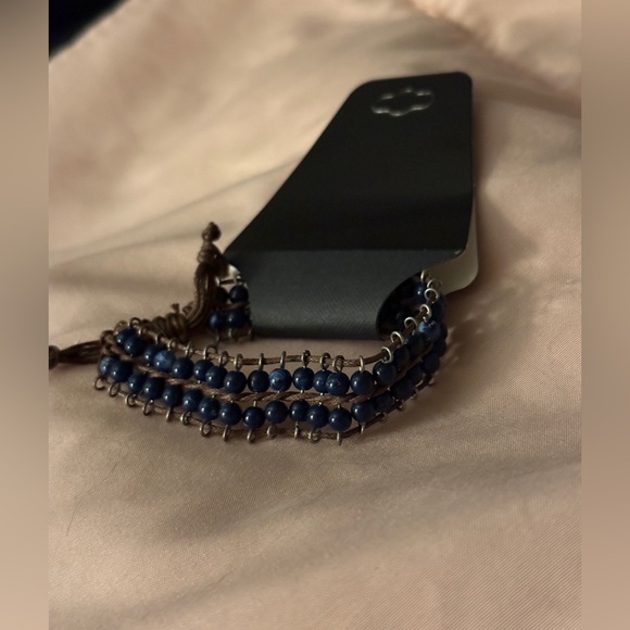 Navy Beaded Wrap Bracelet NWT - Picture 3 of 5